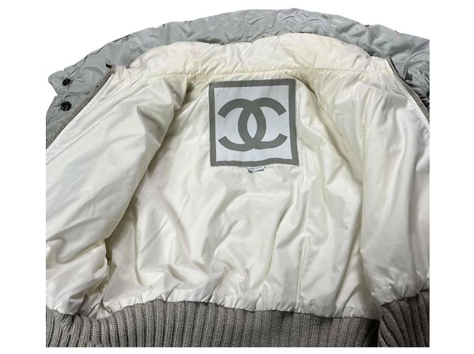 Chaqueta Chanel Sport de algodón gris 36 - vista 3