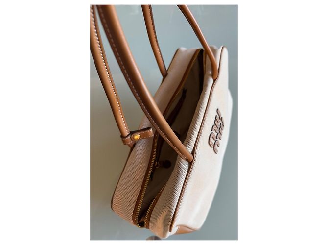 Borsa a mano Miu Miu Brandy Beige e Marrone Scuro Pelle - vista 11