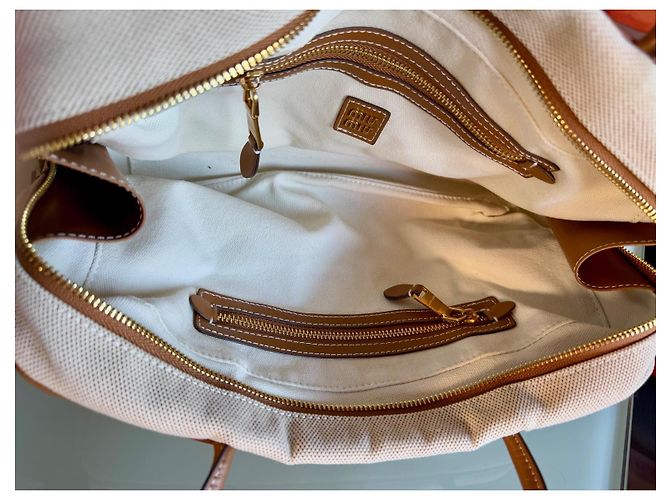 Borsa a mano Miu Miu Brandy Beige e Marrone Scuro Pelle - vista 12