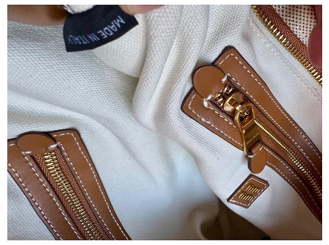 Borsa a mano Miu Miu Brandy Beige e Marrone Scuro Pelle - vista 9