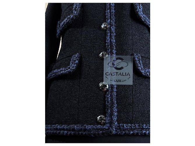 Chanel Ikonische schwarze Tweedjacke von Keira Knightley - Ansicht 13