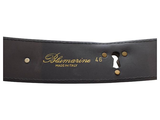 Blumarine Gürtel aus schwarzem Leder mit Schlüssel - Ansicht 5