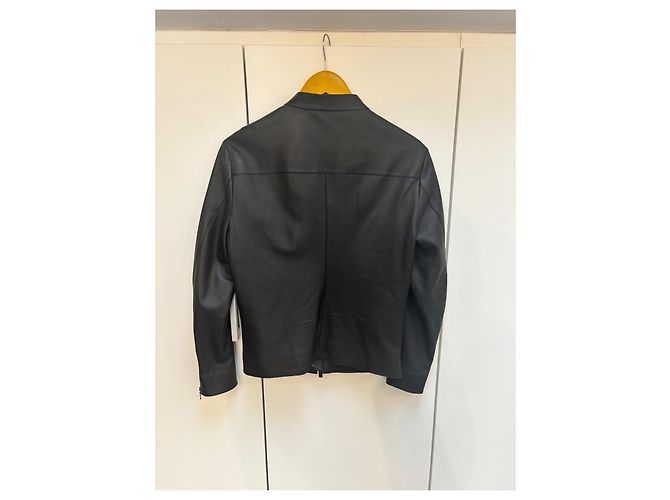 Fendi Karl Lagerfeld Lederjacke mit Nieten Schwarz - Ansicht 4