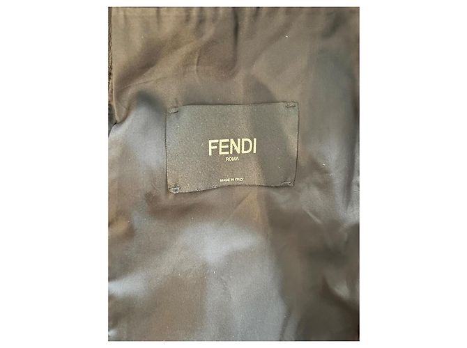 Fendi Karl Lagerfeld Lederjacke mit Nieten Schwarz - Ansicht 7