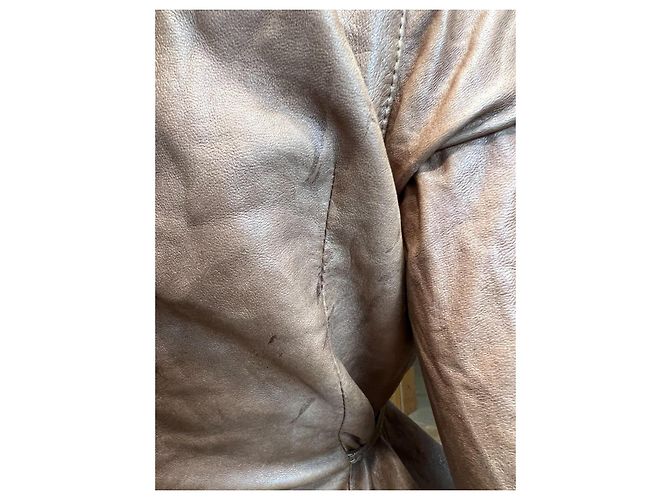 Chaqueta de cuero Mauro Grifoni Marrón Castaño - vista 4