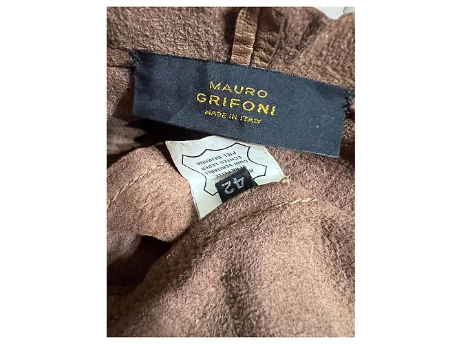 Chaqueta de cuero Mauro Grifoni Marrón Castaño - vista 6