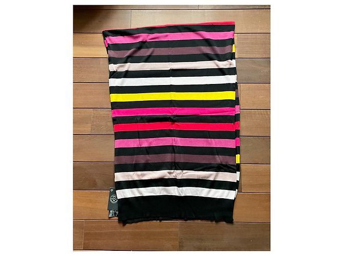 Sciarpa Sonia Rykiel pour H&M in cotone nera e multicolore Nero - vista 2