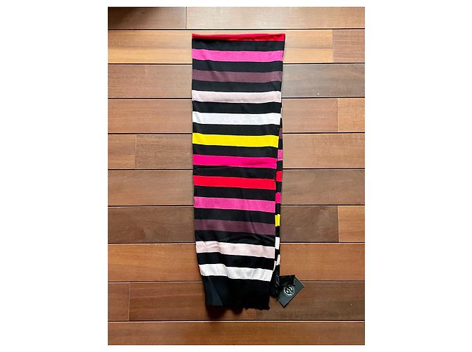 Sciarpa Sonia Rykiel pour H&M in cotone nera e multicolore Nero - vista 4