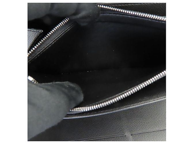 Louis Vuitton Taiga Zippy Organizer Wallet Noir - vue 7
