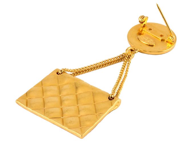 Spilla Chanel Coco Mark Matelassé Cambon D'oro - vista 3