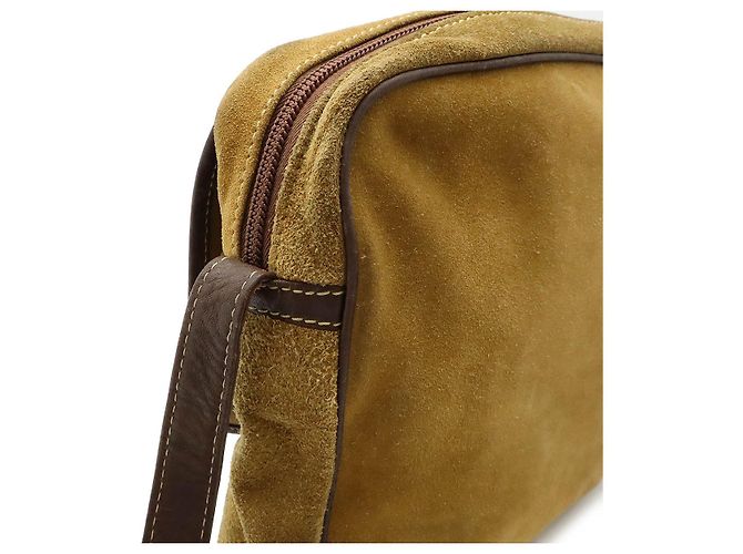 Borsa a tracolla Loewe in scamosciato e pelle Anagram Marrone - vista 4