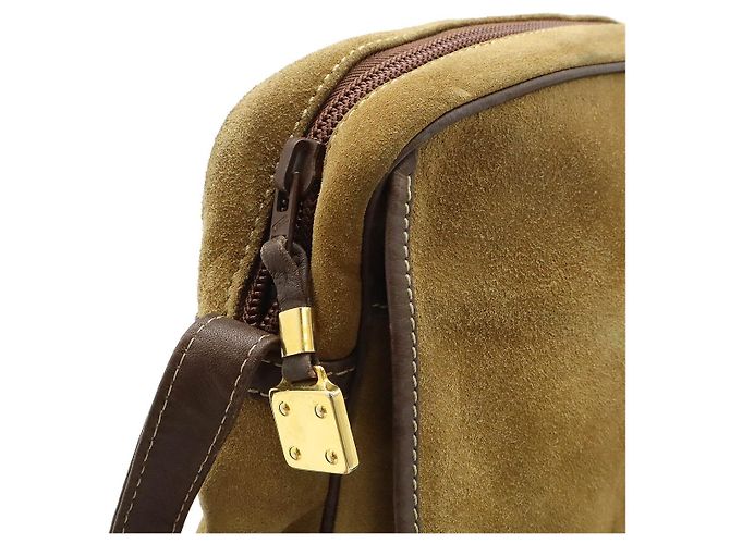 Borsa a tracolla Loewe in scamosciato e pelle Anagram Marrone - vista 6