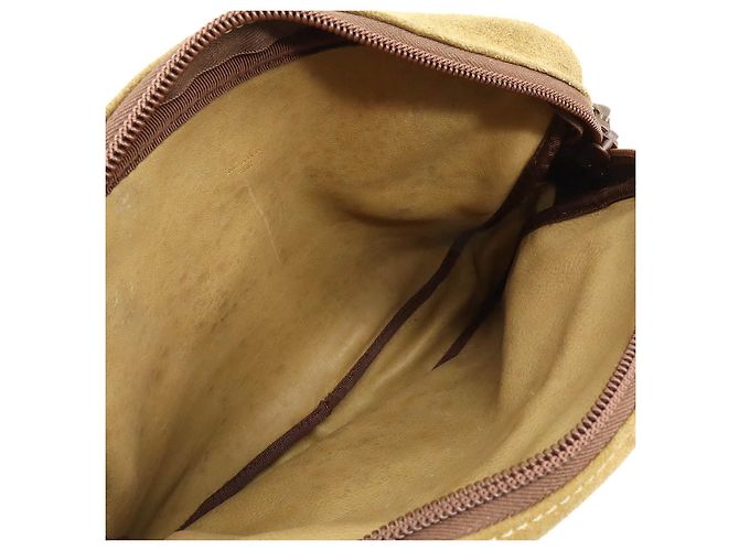 Borsa a tracolla Loewe in scamosciato e pelle Anagram Marrone - vista 7