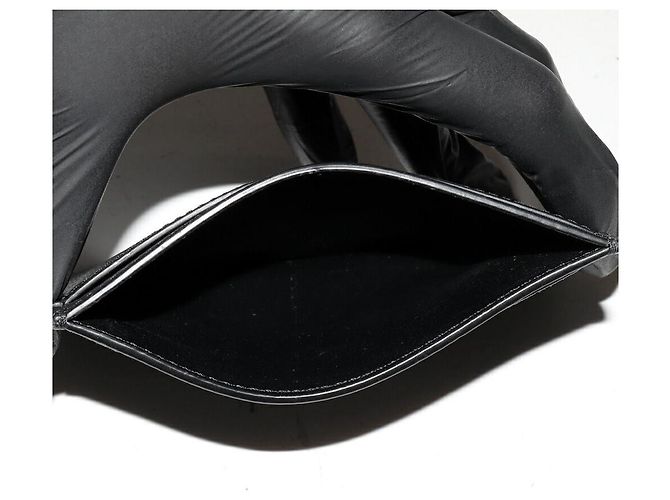 Céline Tarjetero de piel de ternera granulada negra Celine Negro - vista 3