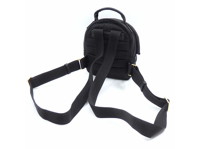 Mochila de nylon y cuero negro Moncler para mujeres - vista 2