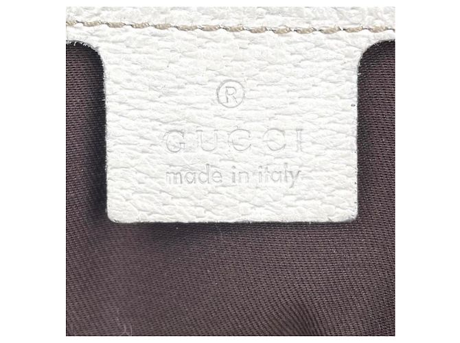 Borsa Gucci Modello GG Canvas Bamboo Marrone Bianco Beige Crema Bianco sporco - vista 14