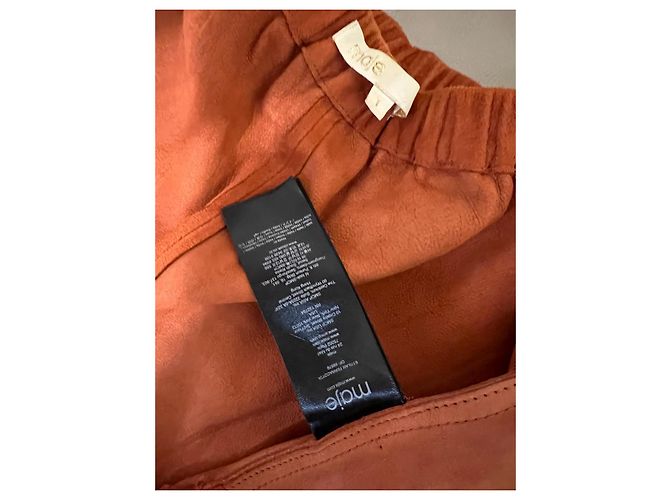 Maje Wildleder Shorts Orange Koralle - Ansicht 2