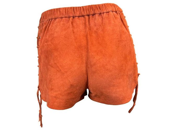 Maje Wildleder Shorts Orange Koralle - Ansicht 5