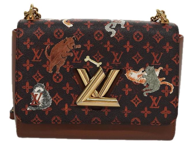 LOUIS VUITTON Catgram Sack Twist MM Borsa a spalla Marrone M44408 LV Auth 104424SA - vista 2
