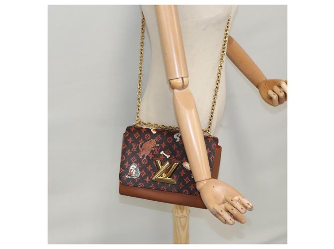 LOUIS VUITTON Catgram Sack Twist MM Borsa a spalla Marrone M44408 LV Auth 104424SA - vista 29