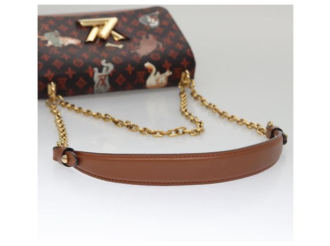 LOUIS VUITTON Catgram Sack Twist MM Borsa a spalla Marrone M44408 LV Auth 104424SA - vista 7