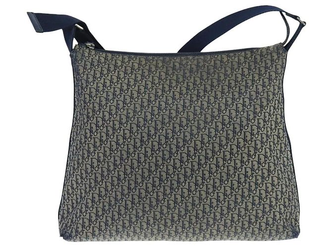 Borsa a spalla in tela Trotter Christian Dior blu Auth mr790 Blu navy - Ansicht 2