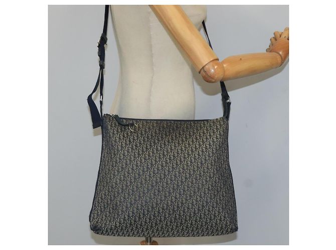 Borsa a spalla in tela Trotter Christian Dior blu Auth mr790 Blu navy - Ansicht 22
