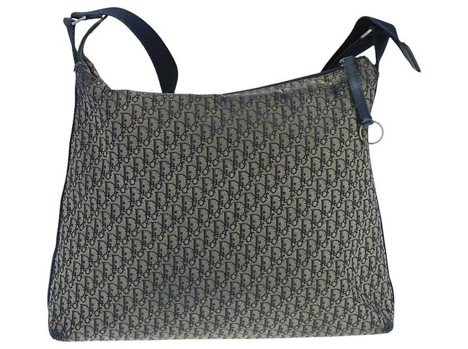 Borsa a spalla in tela Trotter Christian Dior blu Auth mr790 Blu navy - Ansicht 3