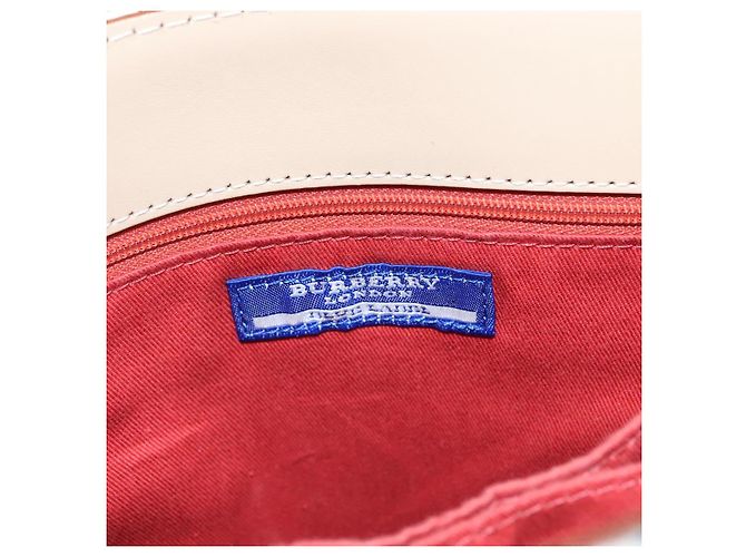Borsa a mano in tela beige Burberry Nova Check Blue Label Auth ac3492 - vista 14