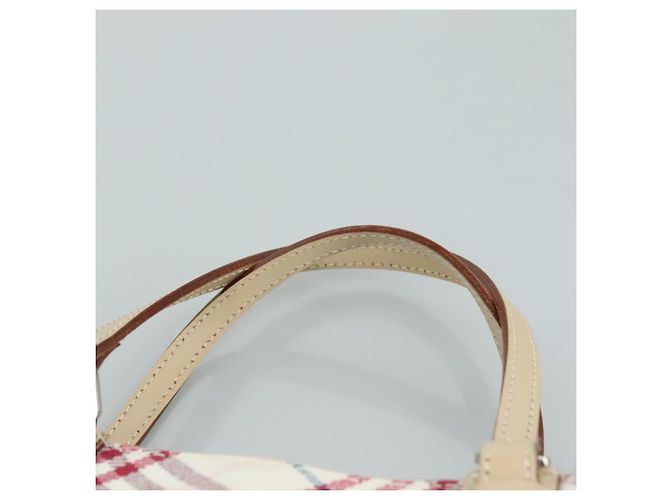 Borsa a mano in tela beige Burberry Nova Check Blue Label Auth ac3492 - vista 8