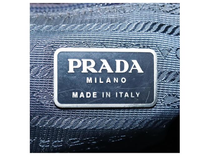 Bolsa de Ombro PRADA em Nylon Azul Marinho Auth ac3437 - vista 17