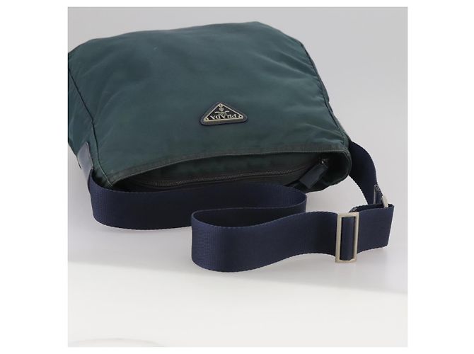 Bolsa de Ombro PRADA em Nylon Azul Marinho Auth ac3437 - vista 7