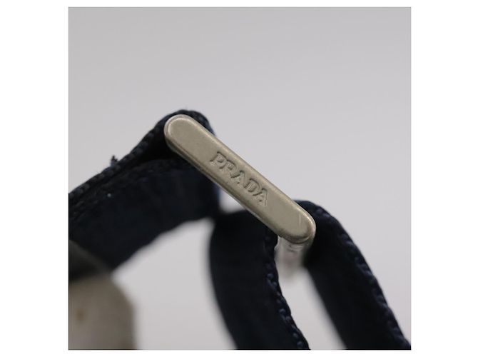 Bolsa de Ombro PRADA em Nylon Azul Marinho Auth ac3437 - vista 9