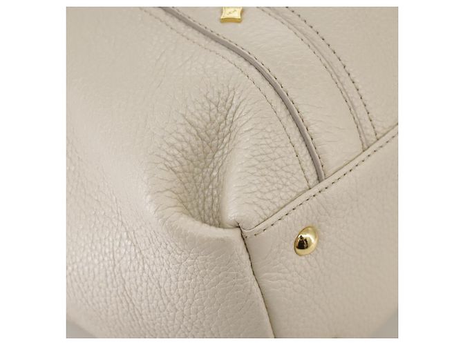 Borsa Tote MCM in pelle bianca Auth 104772 Bianco - vista 10
