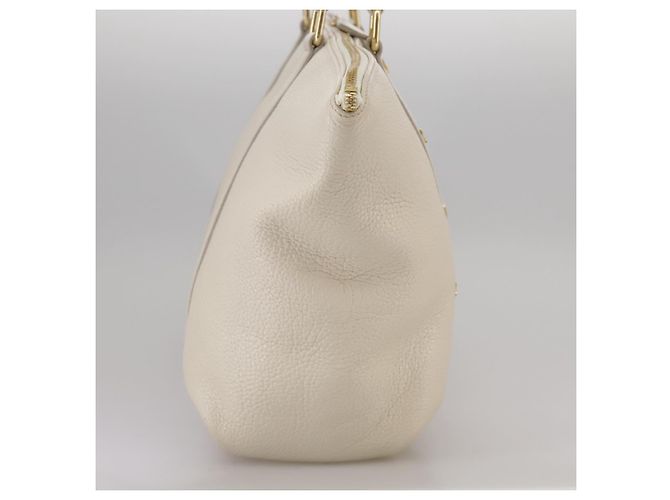 Borsa Tote MCM in pelle bianca Auth 104772 Bianco - vista 5