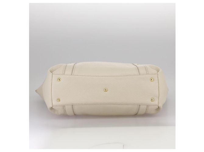 Borsa Tote MCM in pelle bianca Auth 104772 Bianco - vista 9
