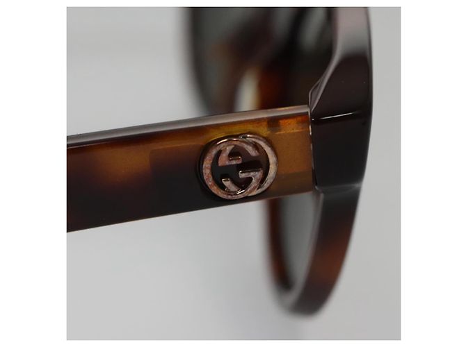 Gafas de sol GUCCI de plástico marrón Auth am7450 Castaño - vista 8
