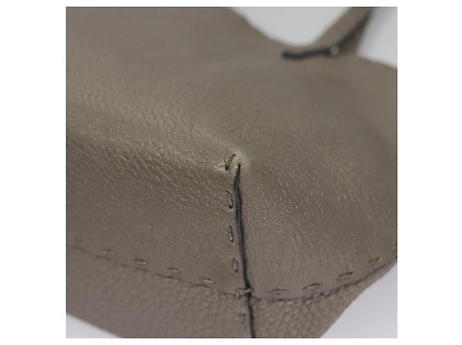 FENDI Celeria Handtasche aus Leder Silber Authentisch ep7070 - Ansicht 10