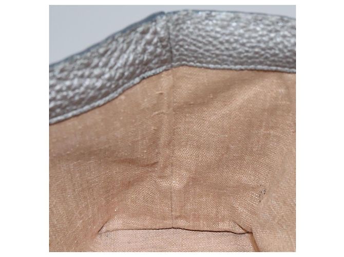 FENDI Celeria Handtasche aus Leder Silber Authentisch ep7070 - Ansicht 17