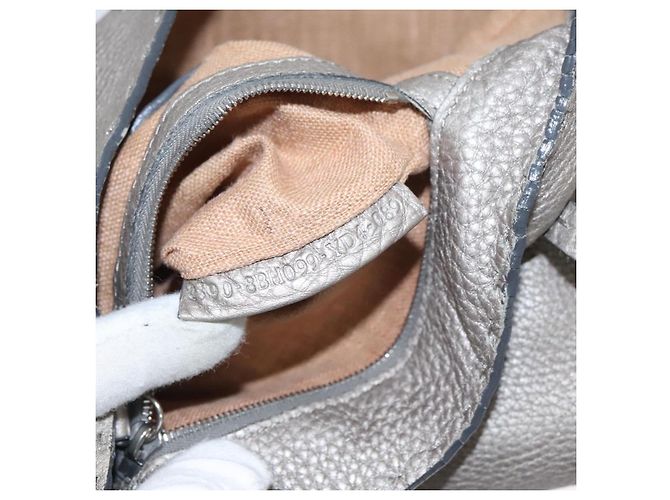 FENDI Celeria Handtasche aus Leder Silber Authentisch ep7070 - Ansicht 19