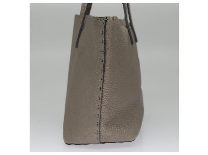 FENDI Celeria Handtasche aus Leder Silber Authentisch ep7070 - Ansicht 5