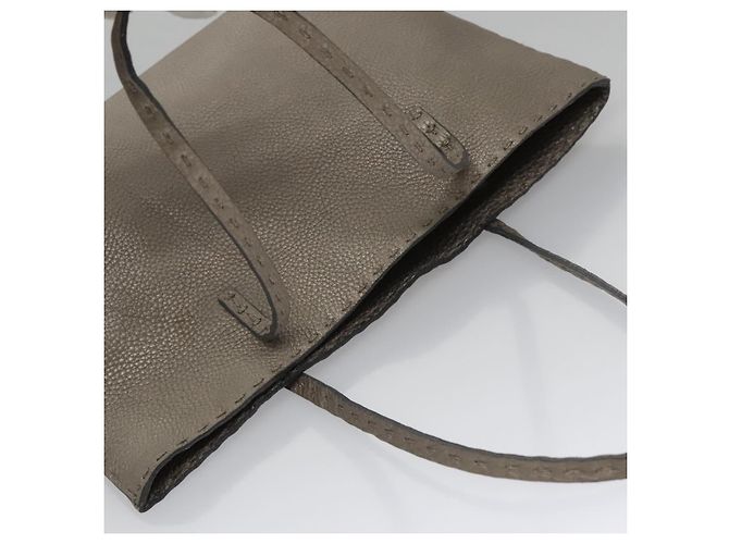 FENDI Celeria Handtasche aus Leder Silber Authentisch ep7070 - Ansicht 6
