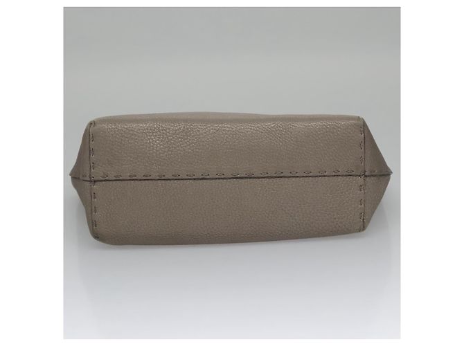 FENDI Celeria Handtasche aus Leder Silber Authentisch ep7070 - Ansicht 9