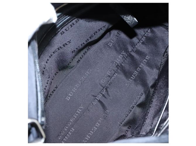 Borsa a Spalla BURBERRY in Nylon e Pelle Nera Argento Autentica ti2577 Nero - vista 17