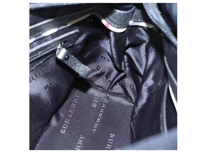 Borsa a Spalla BURBERRY in Nylon e Pelle Nera Argento Autentica ti2577 Nero - vista 18