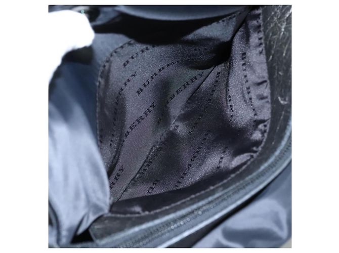 Borsa a Spalla BURBERRY in Nylon e Pelle Nera Argento Autentica ti2577 Nero - vista 22