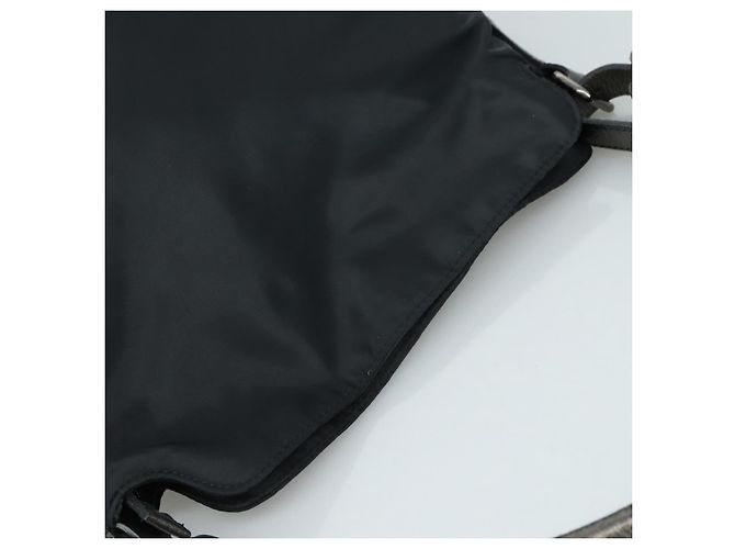 Borsa a Spalla BURBERRY in Nylon e Pelle Nera Argento Autentica ti2577 Nero - vista 6