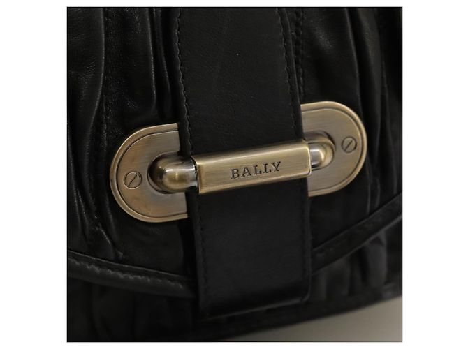 BALLY Borsa a Spalla in Pelle Nera Auth ti2506 Nero - vista 14