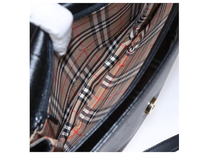 Autre Marque Borsa a Spalla Burberrys in Pelle Nera e Oro Auth ep6988 Nero D'oro - vista 16