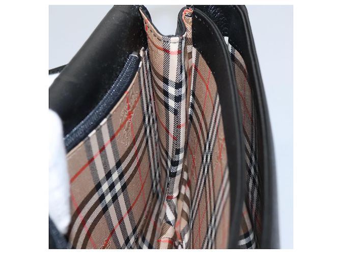 Autre Marque Borsa a Spalla Burberrys in Pelle Nera e Oro Auth ep6988 Nero D'oro - vista 17